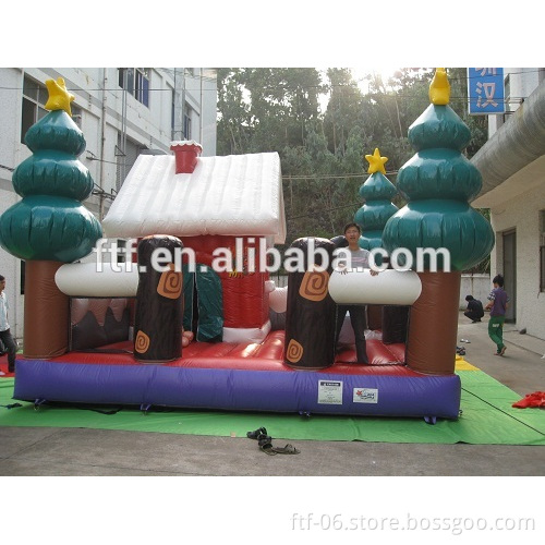 inflatable santa house bouncer_hot sale santa house bouncer